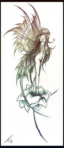 Силуэт девушки феи