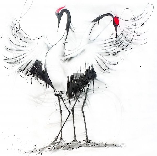 Журавль эскиз