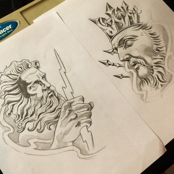 Греческая скульптура головы Зевса Бернини