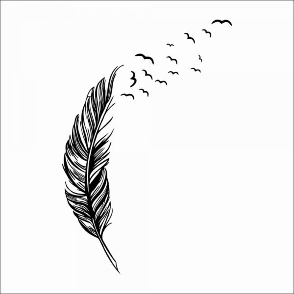 Перо тату эскиз