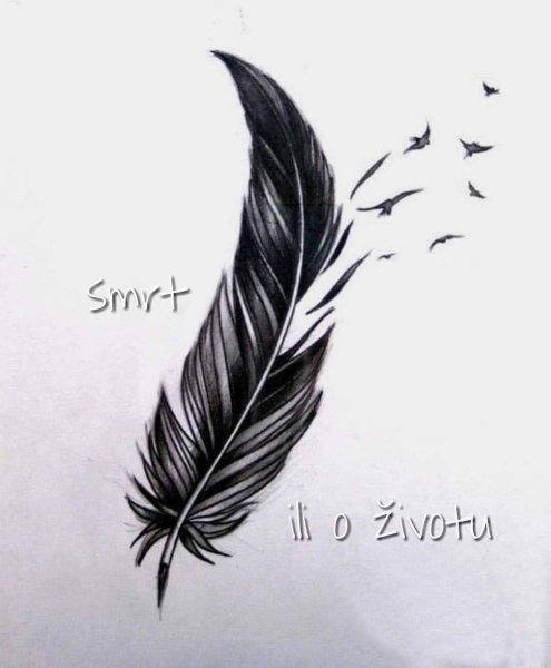Эскизы татуировок перо