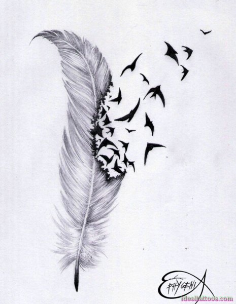 Перо зарисовка