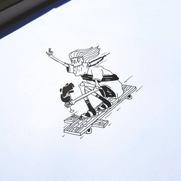 Тату скейтбордистов