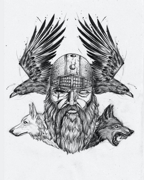 Нордические тату Викинг