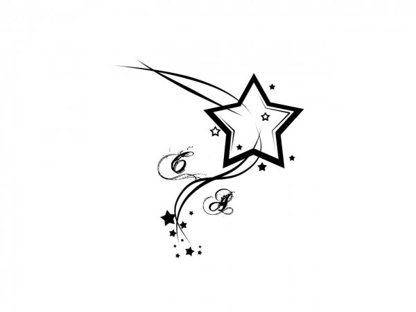 Звезды тату эскиз для девушек