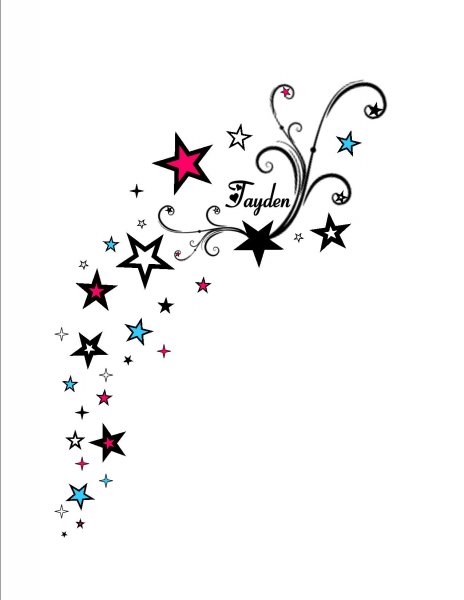 Россыпь звезд тату