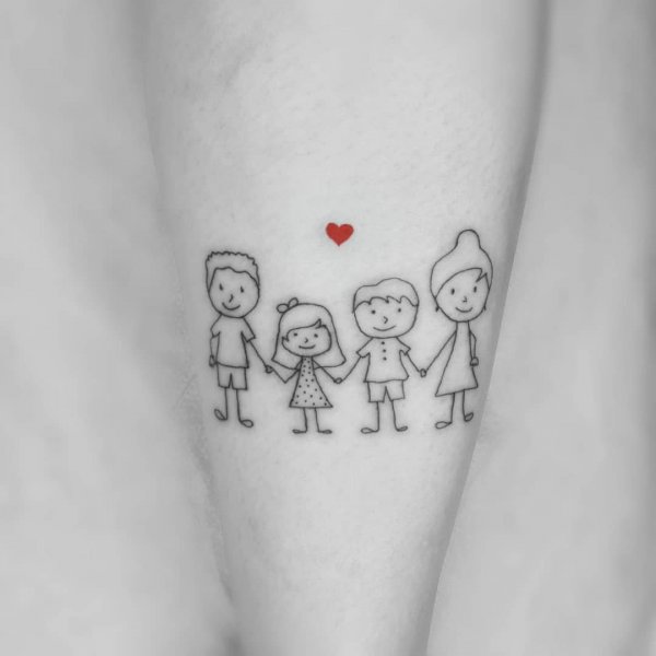 Семейные тату Минимализм