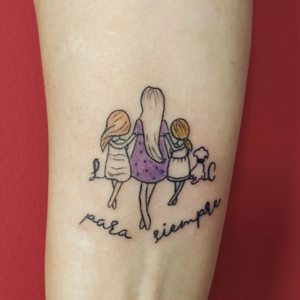 Тату семья на руке