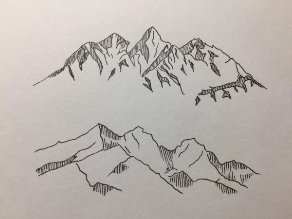Горы набросок