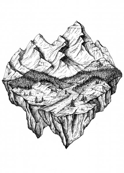 Горы эскиз