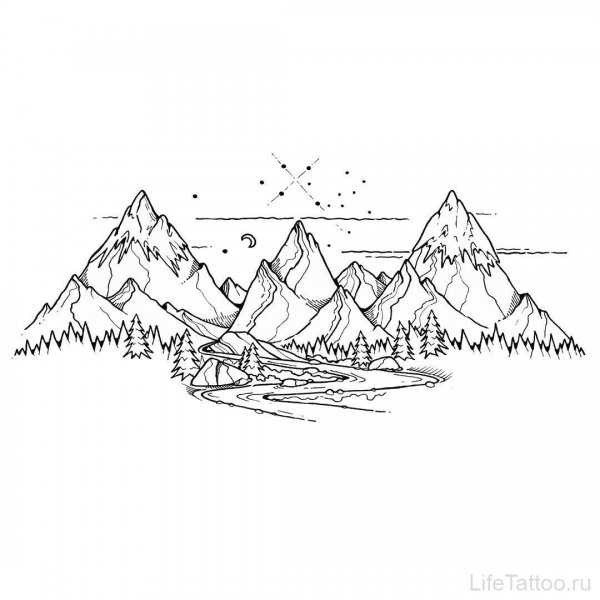 Горы эскиз