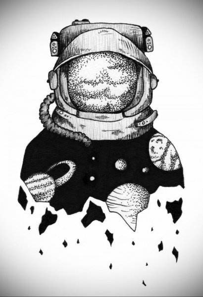 Космонавт эскиз