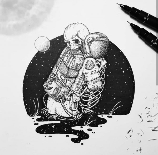 Космонавт эскиз