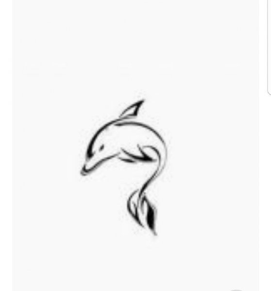 Эскиз дельфина