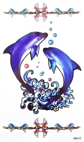 Дельфины тату эскизы