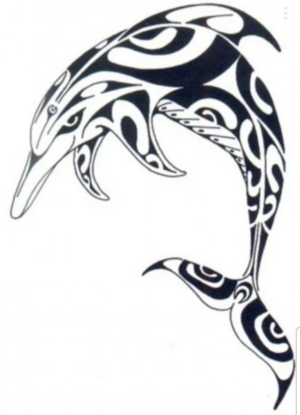 Дельфины тату эскизы