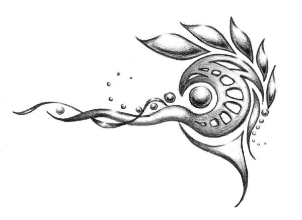 Набросок карандашом абстракция