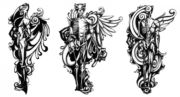 Интересные эскизы тату абстрактность