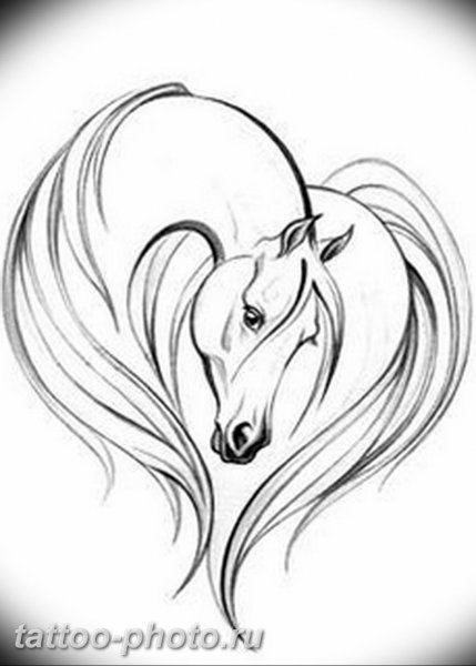 Тату конь эскизы