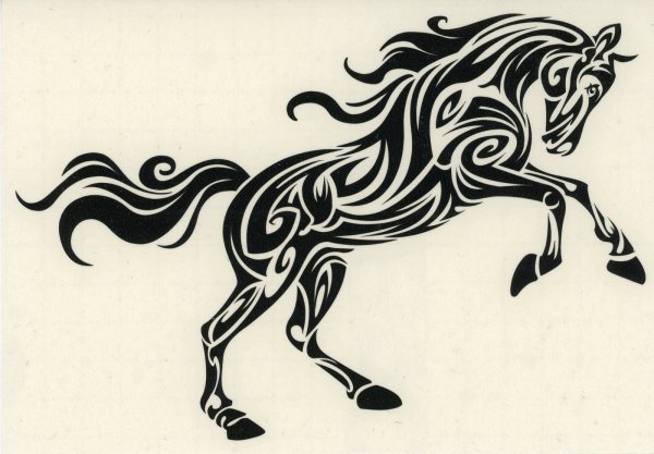 Металлическая лошадь тату