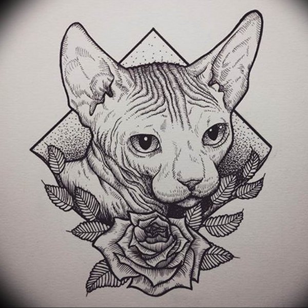 Трехглазый сфинкс тату