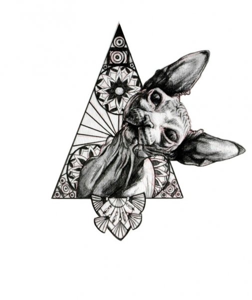 Тату сфинкс геометрия