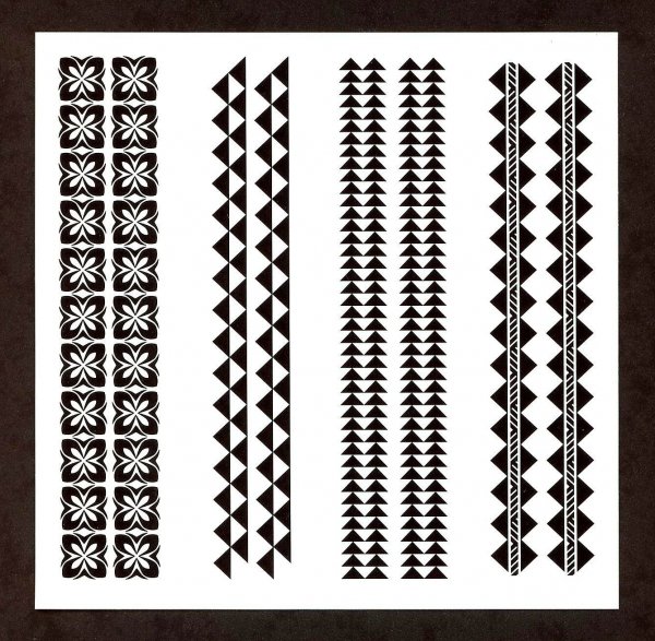 Тату полоски трафарет