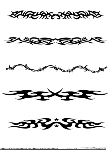 Тату трайбл браслет на запястье