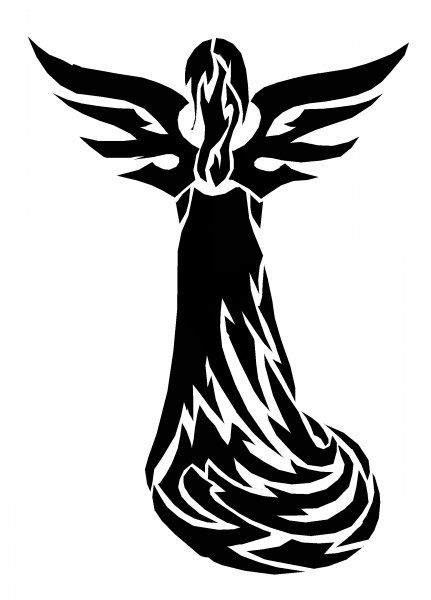 Тату ангел трайбл