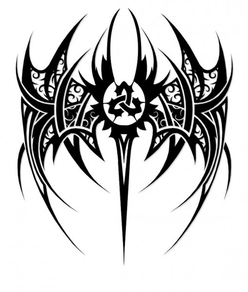 Тату Готика трайбл