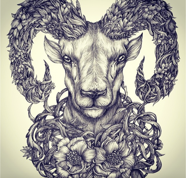 Тату Овен эскизы