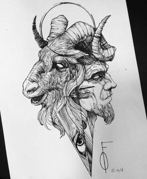 Тату Козерог эскизы