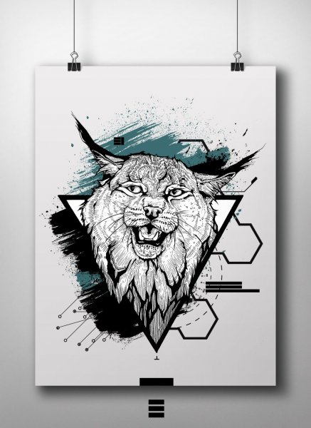 Рысь тату эскиз