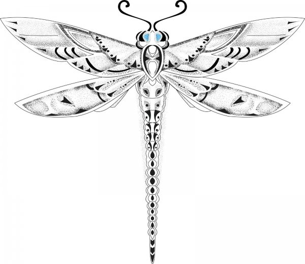Тату Стрекоза эскизы