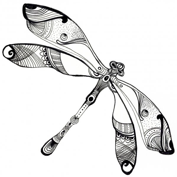 Стрекоза стилизация
