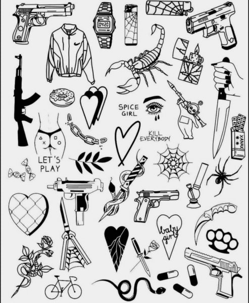 Маленькие тату для мужчин эскизы