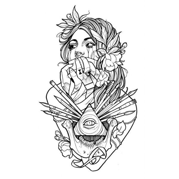 Эскизы тату для девушек оригинальные