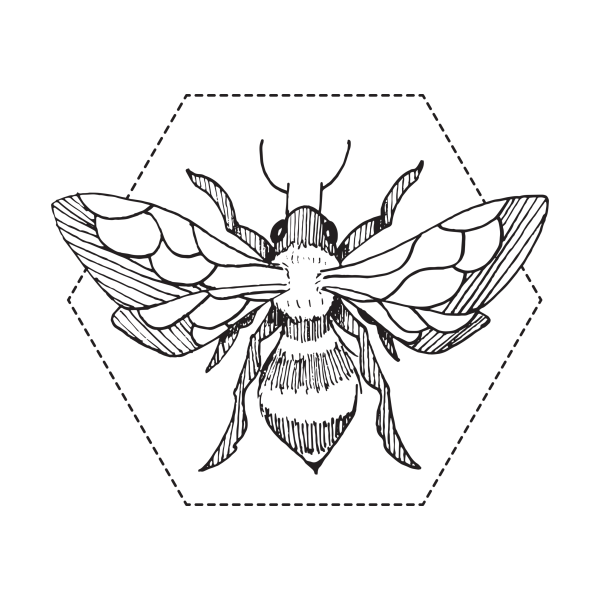 Пчела тату набросок