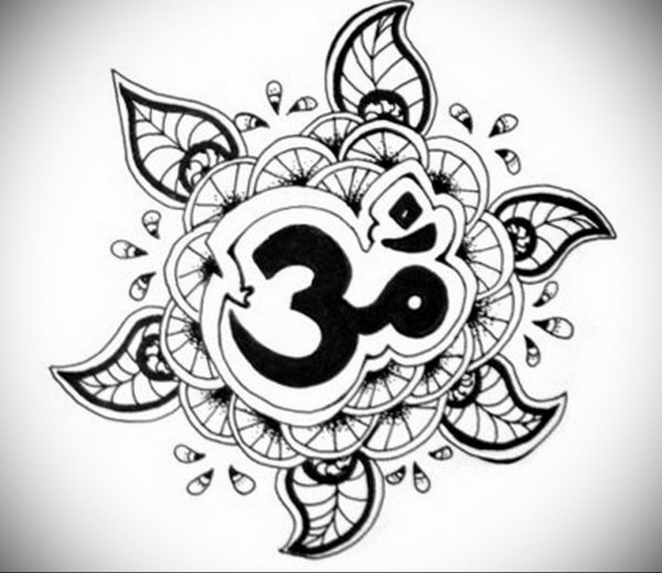 Аум тату эскиз