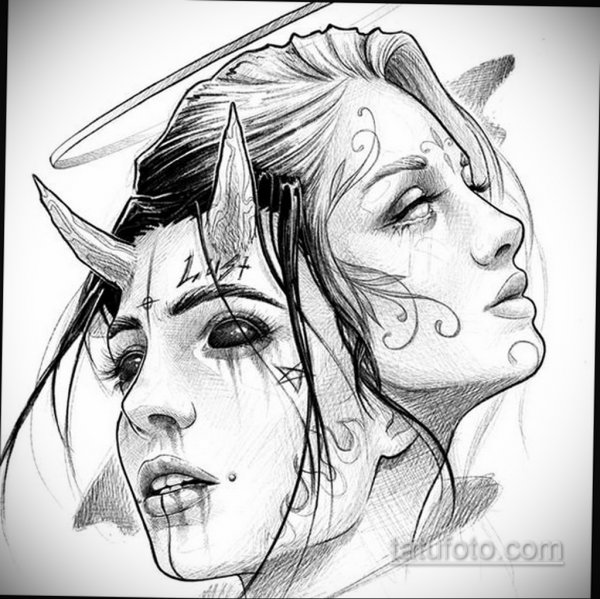 Тату раздвоение личности