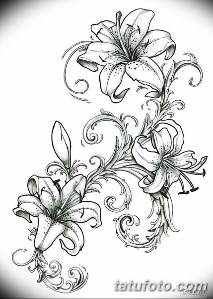 Эскизы тату цветы