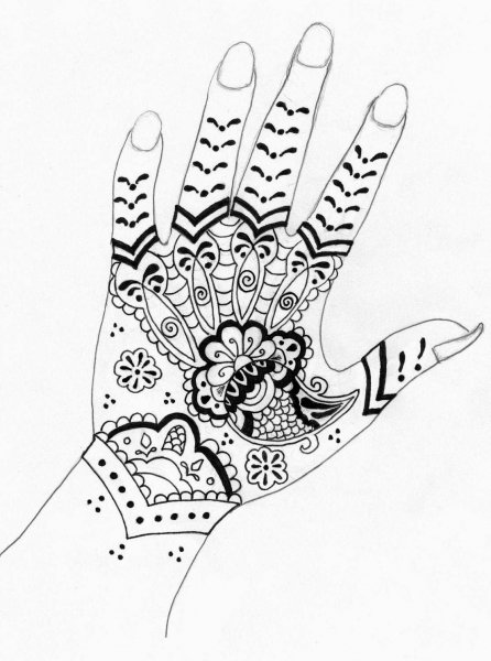 Мехенди на руке эскизы