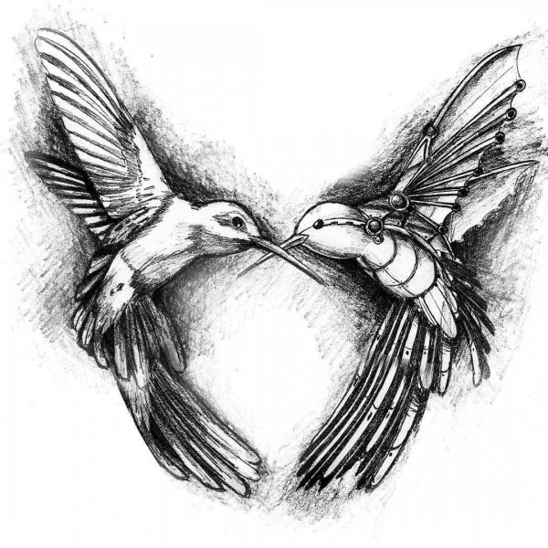 Тату Колибри эскизы