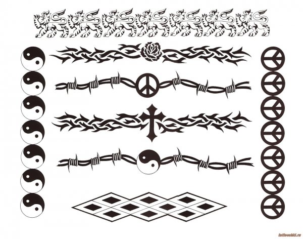 Тату браслет эскиз