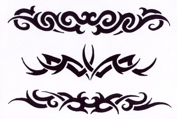 Тату трайбл на поясницу эскизы