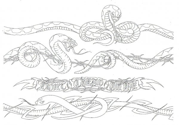 Змея вокруг руки тату эскиз