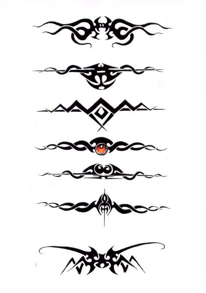 Узоры вокруг тату