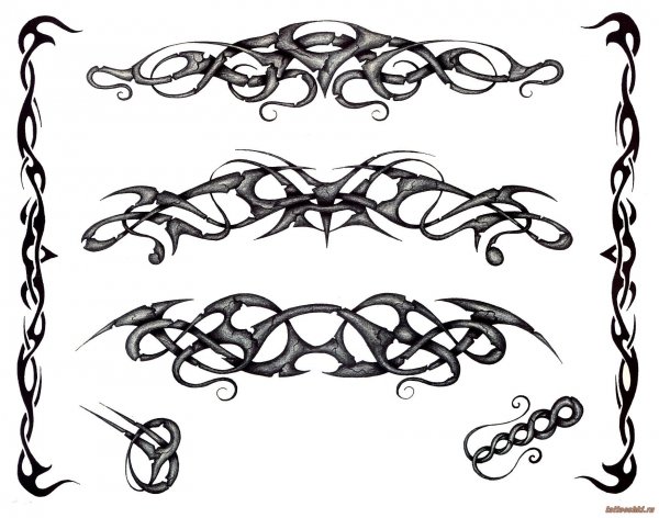 Тату браслет узор