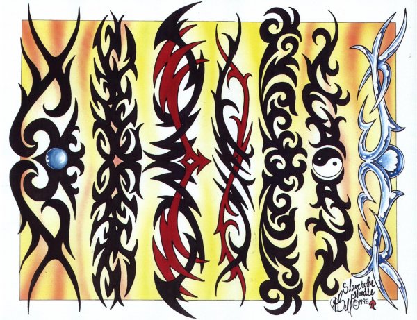 Кельтские тату цветные