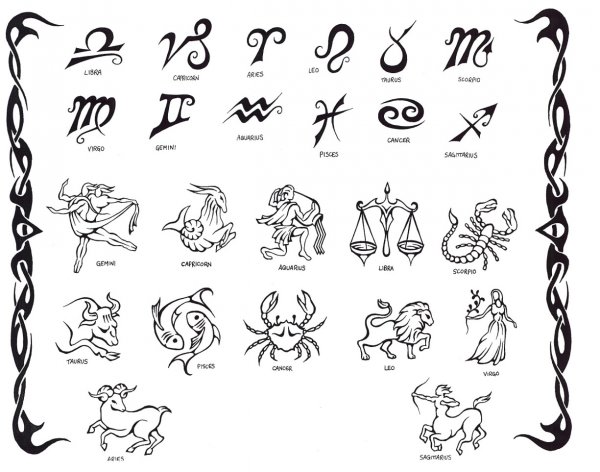 Эскизы татуировок знаков зодиака